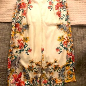 Wide leg flowy floral pants